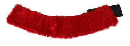 Dolce & Gabbana Elegant Red Lambskin Scarf