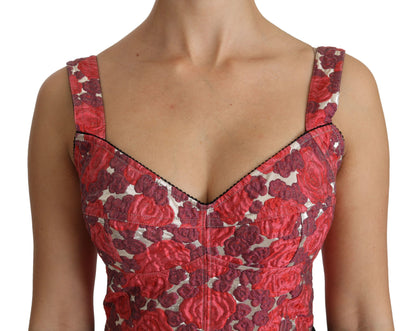 Dolce & Gabbana Elegant Floral Brocade Cropped Top