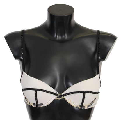 Just Cavalli Elegant White Push-Up Bra With Logo Details