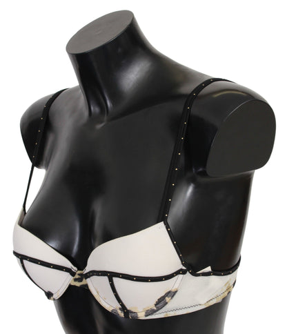 Just Cavalli Elegant White Push-Up Bra With Logo Details