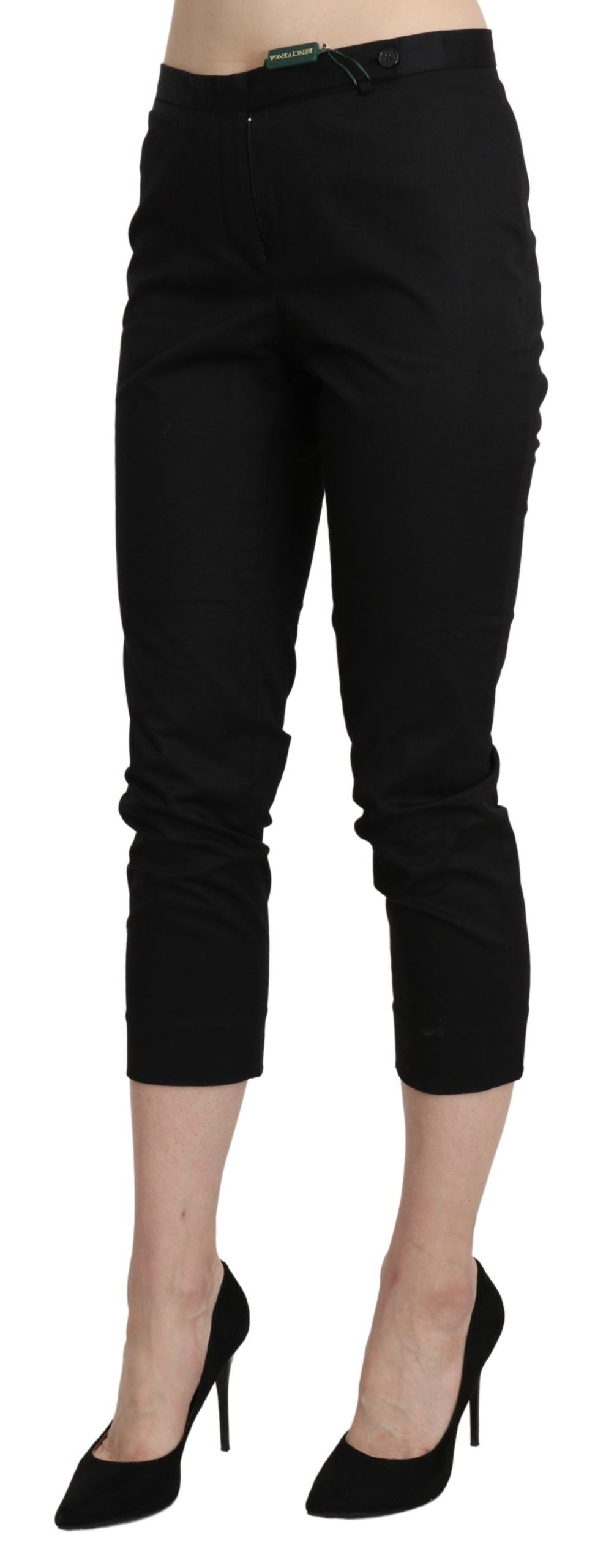 BENCIVENGA Elegant High Waist Skinny Cropped Pants