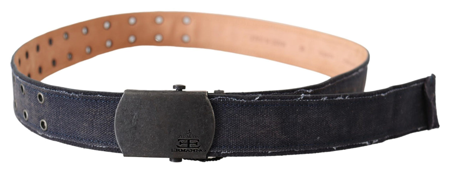 Ermanno Scervino Chic Blue Leather Waist Belt