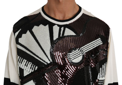 Dolce & Gabbana New York Jazz Sequined Silk Sweater