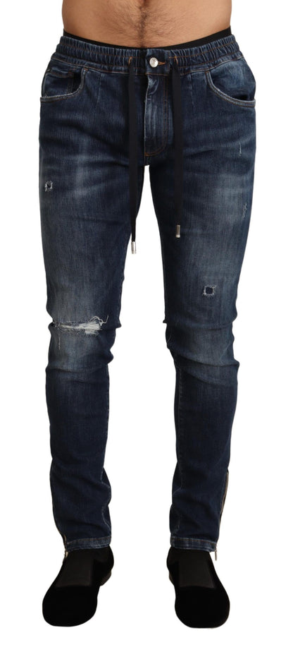 Dolce & Gabbana Elegant Dark Blue Skinny Jeans