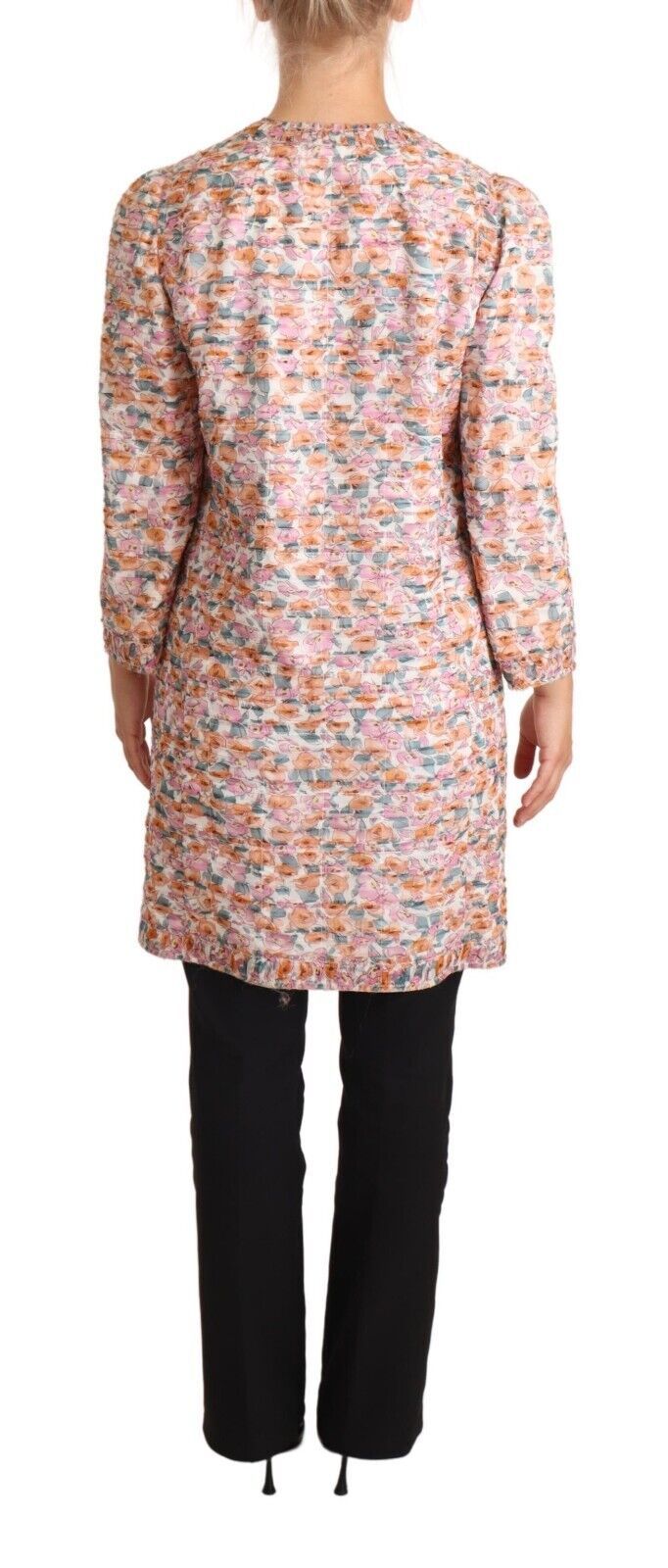 Dolce & Gabbana Elegant Floral Silk Trench Coat