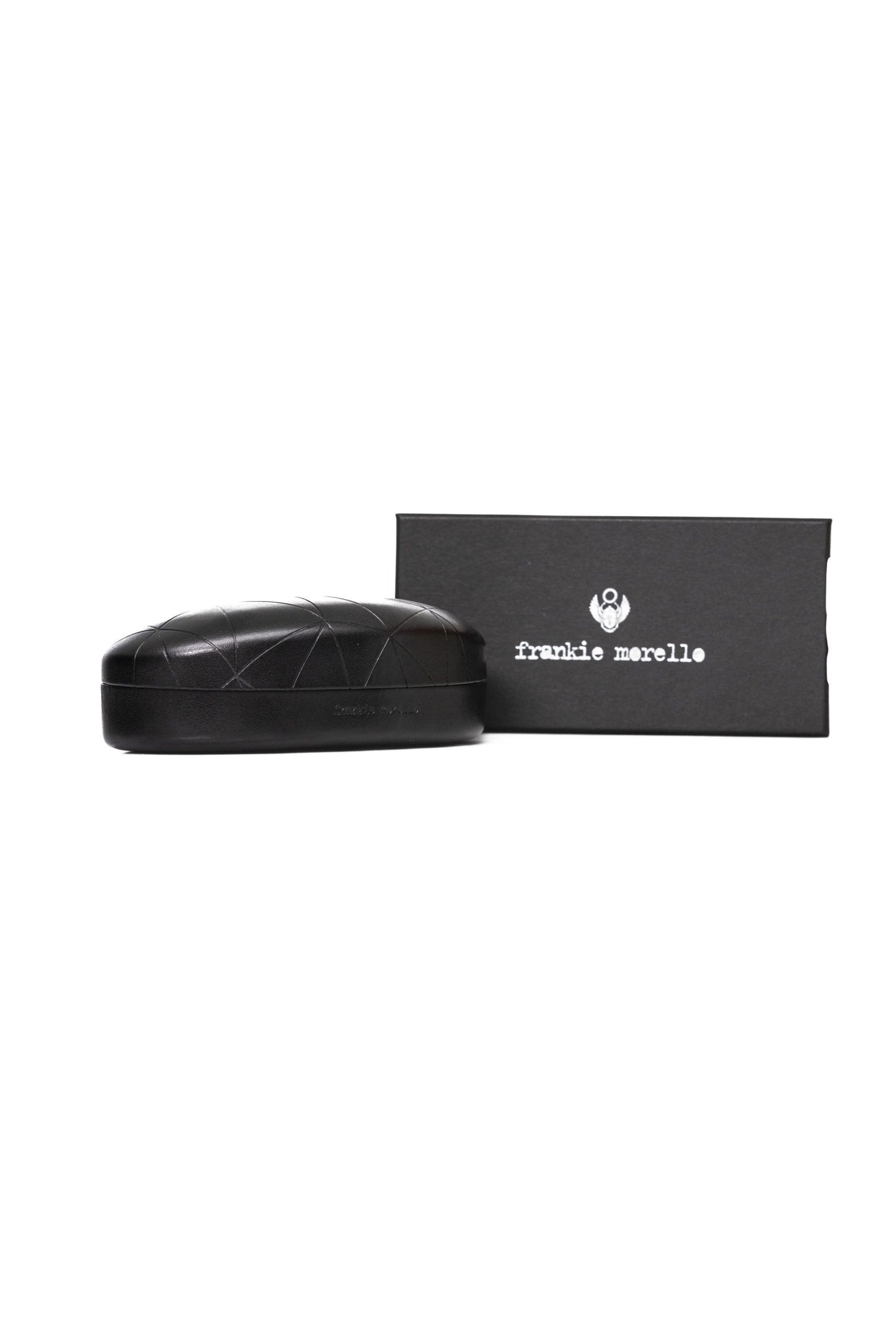 Frankie Morello Black Metallic Fiber Men Sunglass