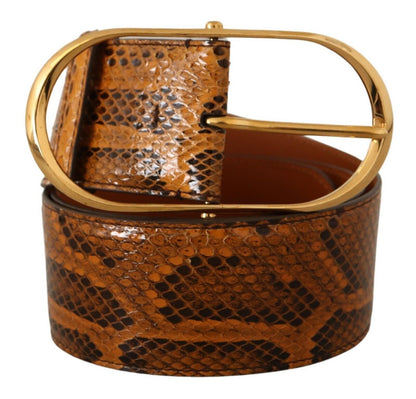 Dolce & Gabbana Elegant Python Skin Leather Belt