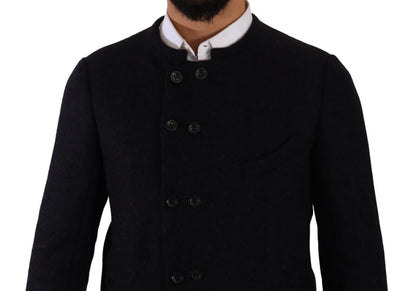 Dolce & Gabbana Elegant Dark Grey Alpaca Blend Jacket