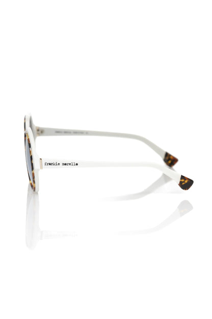 Frankie Morello White Acetate Women's Sunglass