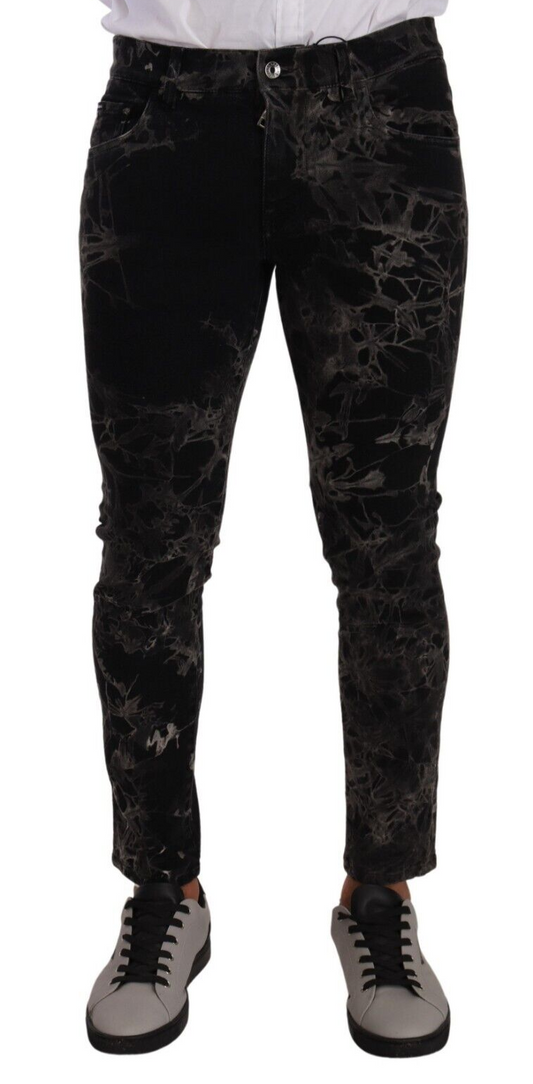 Dolce & Gabbana Slim Fit Patterned Skinny Jeans