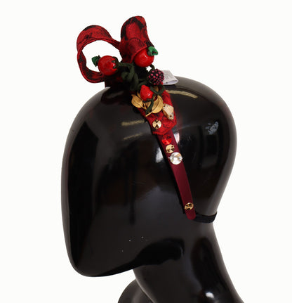 Dolce & Gabbana Cherry Sicily Embellished Red Diadem