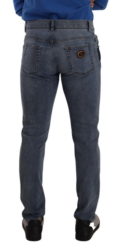 Dolce & Gabbana Chic Slim Fit Tattered Denim