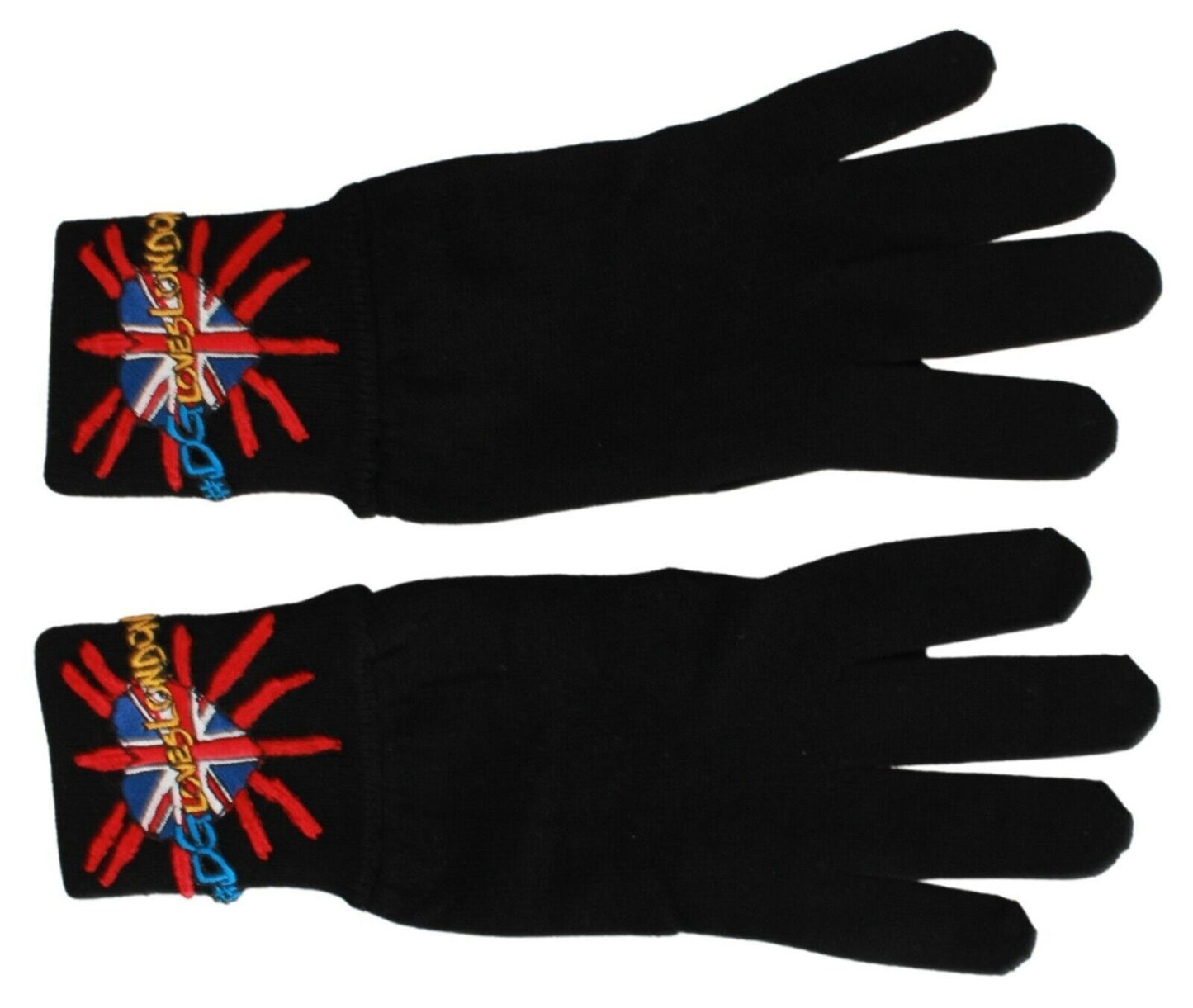 Dolce & Gabbana Elegant Black Virgin Wool Gloves