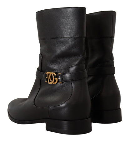 Dolce & Gabbana Elegant Leather Biker Boots