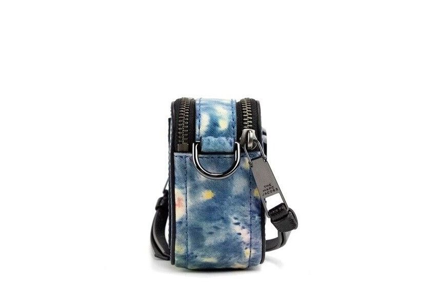 Marc Jacobs The Snapshot bag Watercolor Blue Printed Leather Shoulder Bag Purse