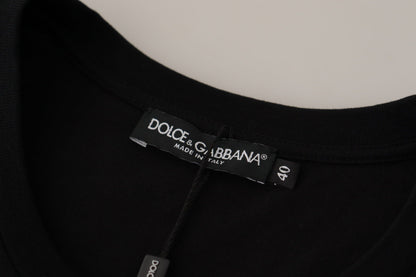 Dolce & Gabbana Chic Black Logo Cotton Tee for Women