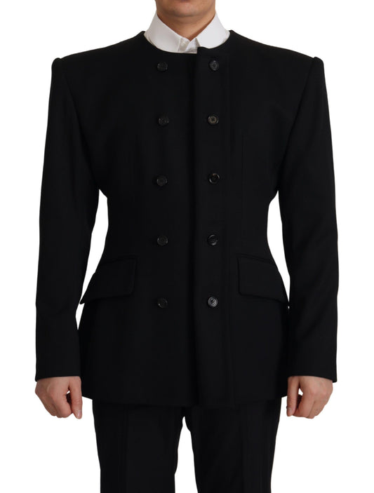 Dolce & Gabbana Elegant Slim Fit Double Breasted Wool Blazer