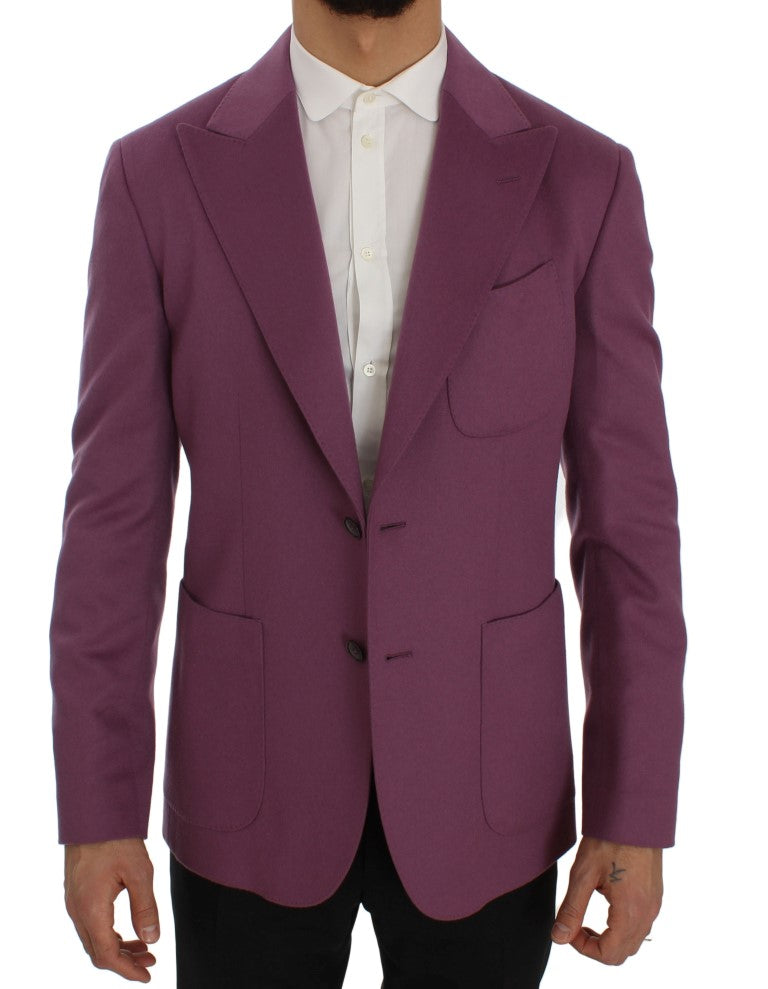 Dolce & Gabbana Elegant Purple Cashmere-Silk Blend Blazer