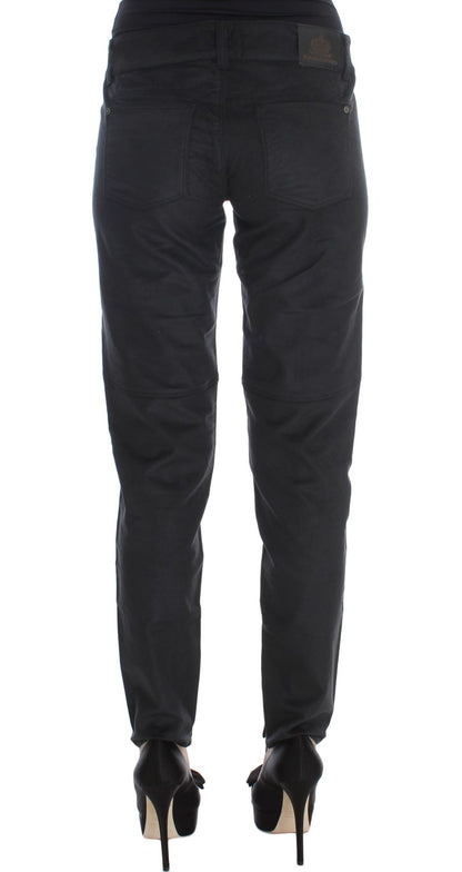 Ermanno Scervino Chic Black Regular Fit Trousers