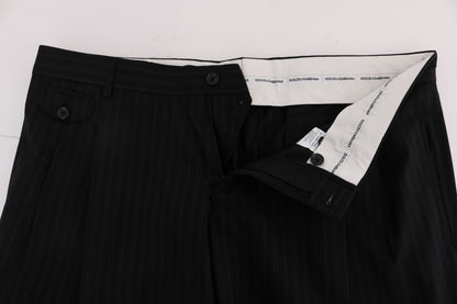 Dolce & Gabbana Elegant Blue Striped Dress Trousers