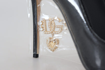 Dolce & Gabbana Elegant Black Gold Detail Heels Pumps