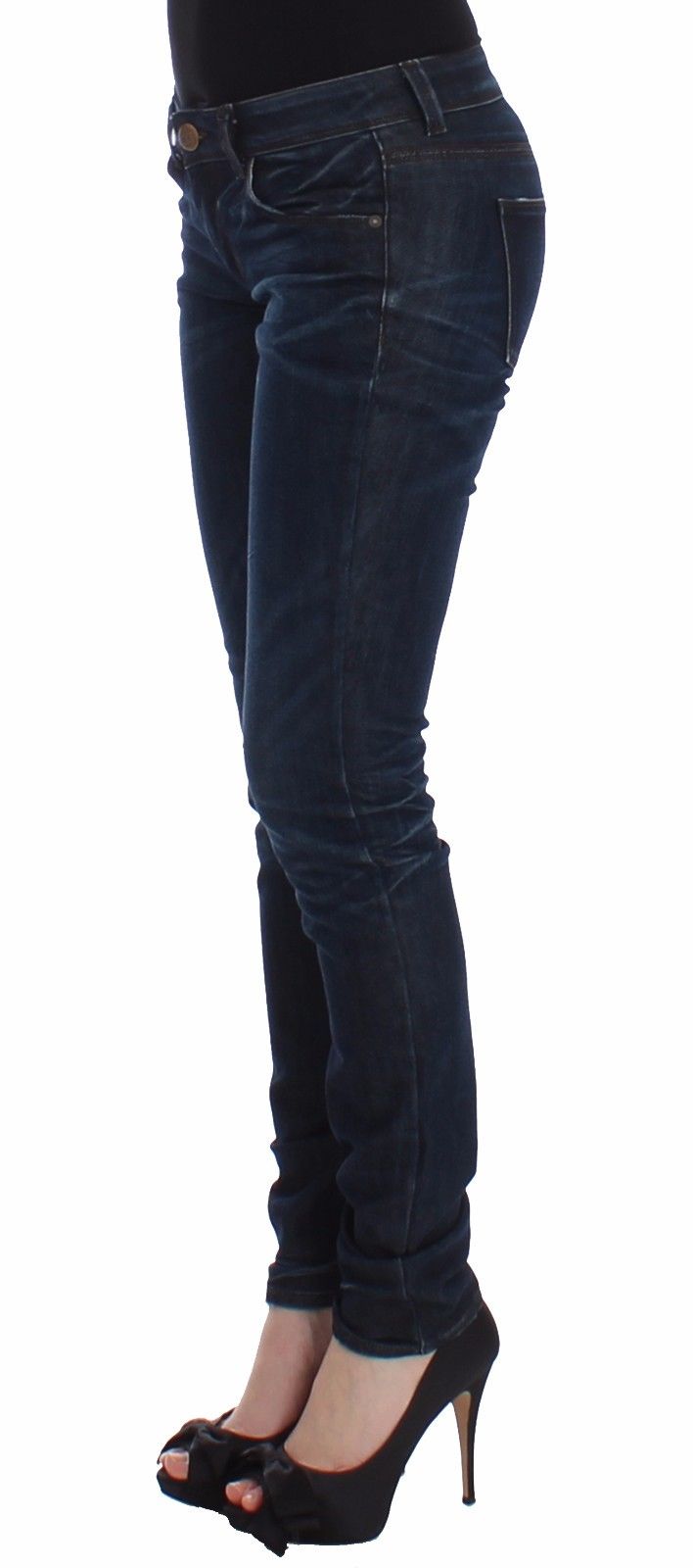 Ermanno Scervino Chic Dark Blue Skinny Jeans