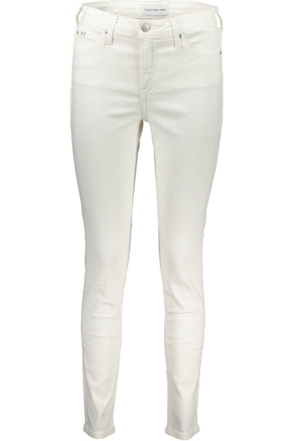 Calvin Klein White Cotton Women Jeans