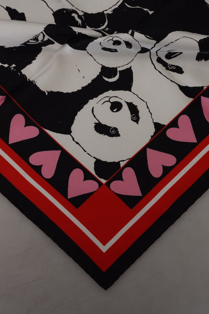 Dolce & Gabbana Elegant Panda Print Silk Scarf