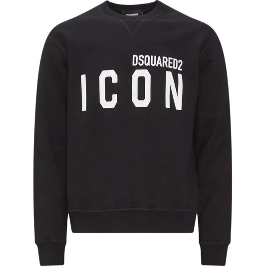 Dsquared² Chic Black Cotton Logo Sweatshirt