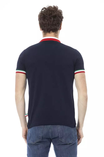 Baldinini Trend Tricolor Collar Cotton Polo