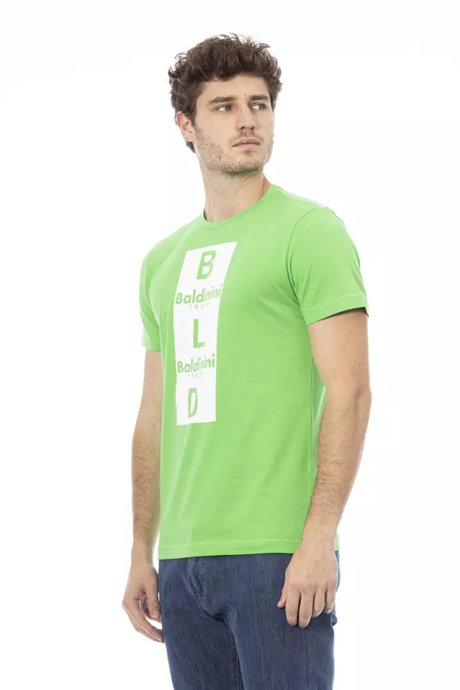 Baldinini Trend Green Cotton Men T-Shirt