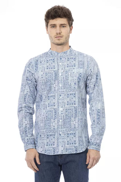 Baldinini Trend Light Blue Cotton Men Shirt