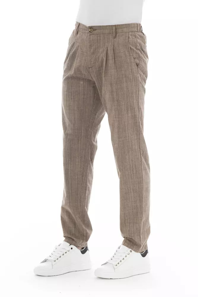 Baldinini Trend Beige Cotton Men Chino Trousers