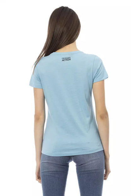 Trussardi Action Light Blue Cotton Women Top