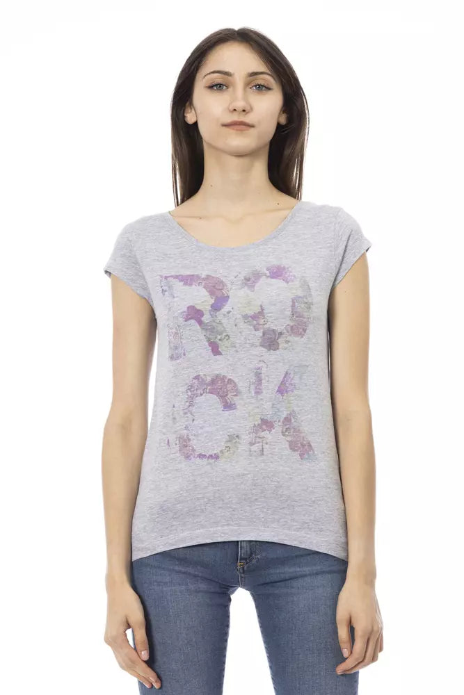 Trussardi Action Gray Cotton Women Top