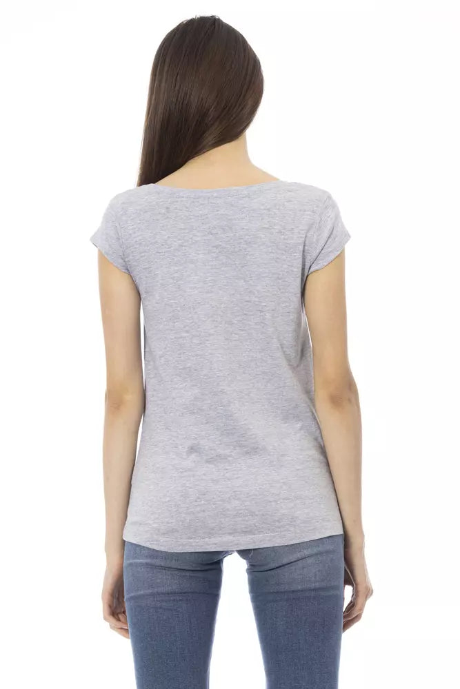 Trussardi Action Gray Cotton Women Top