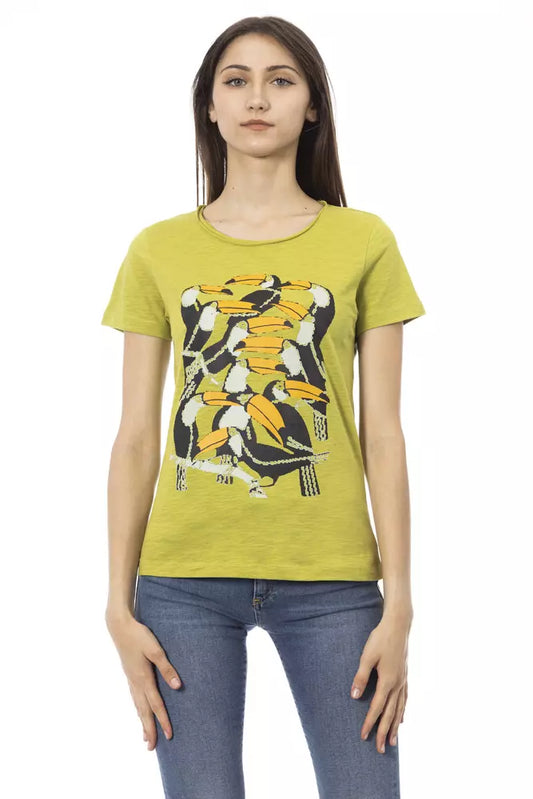 Trussardi Action Green Cotton Women T-Shirt