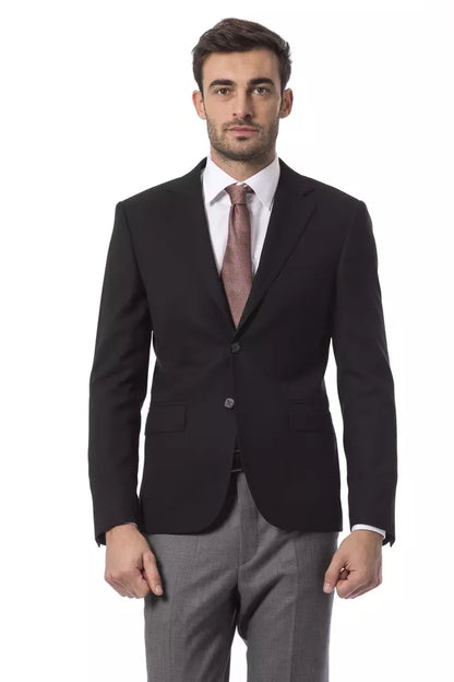 Billionaire Italian Couture Black Wool Men's Blazer