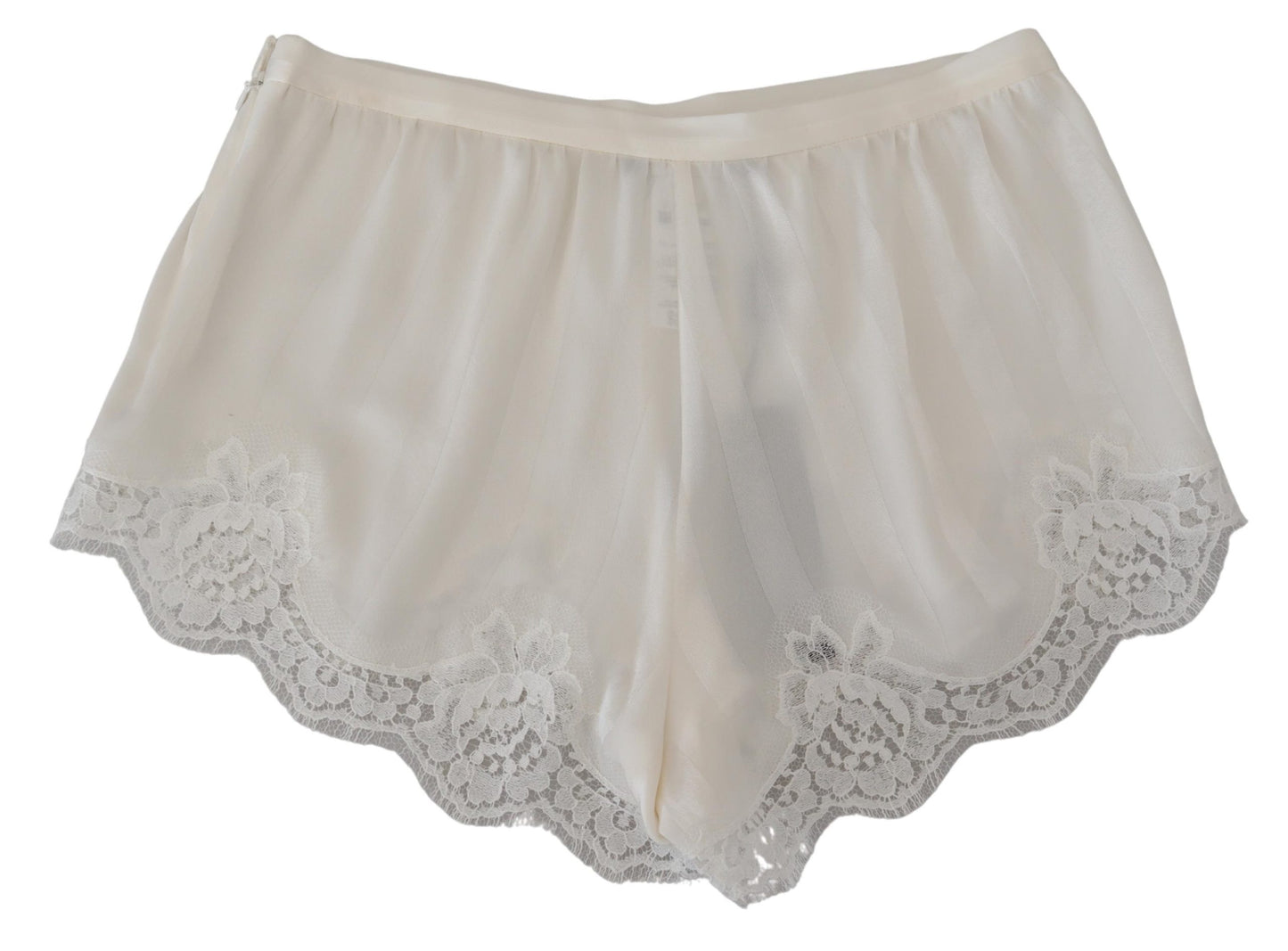 Dolce & Gabbana Elegant White Lace Lingerie Shorts