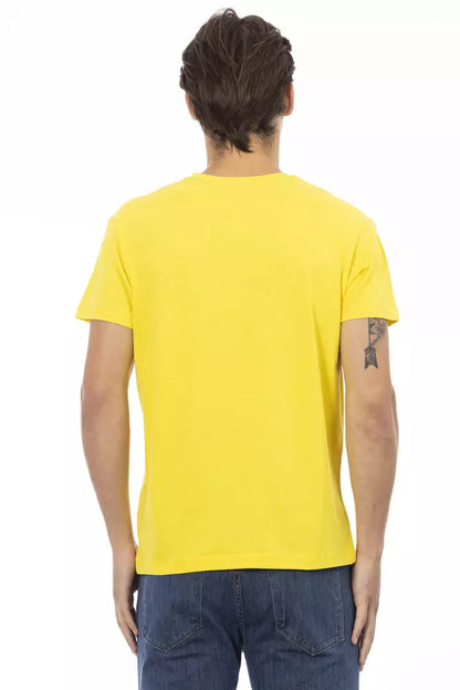 Trussardi Action Yellow Cotton Men T-Shirt