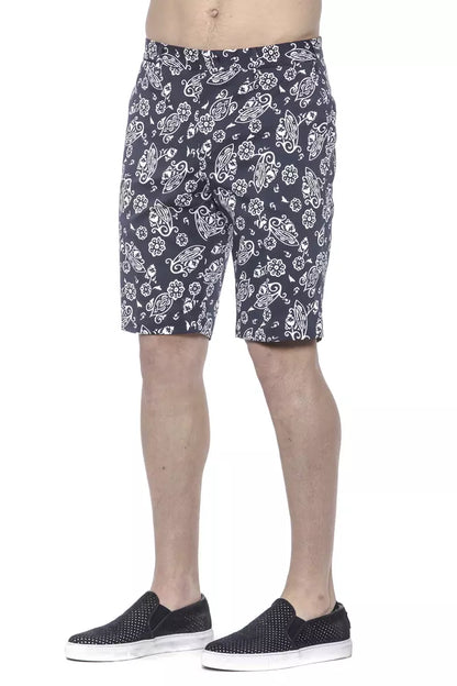 PT Torino Blue Cotton Mens Bermuda Short