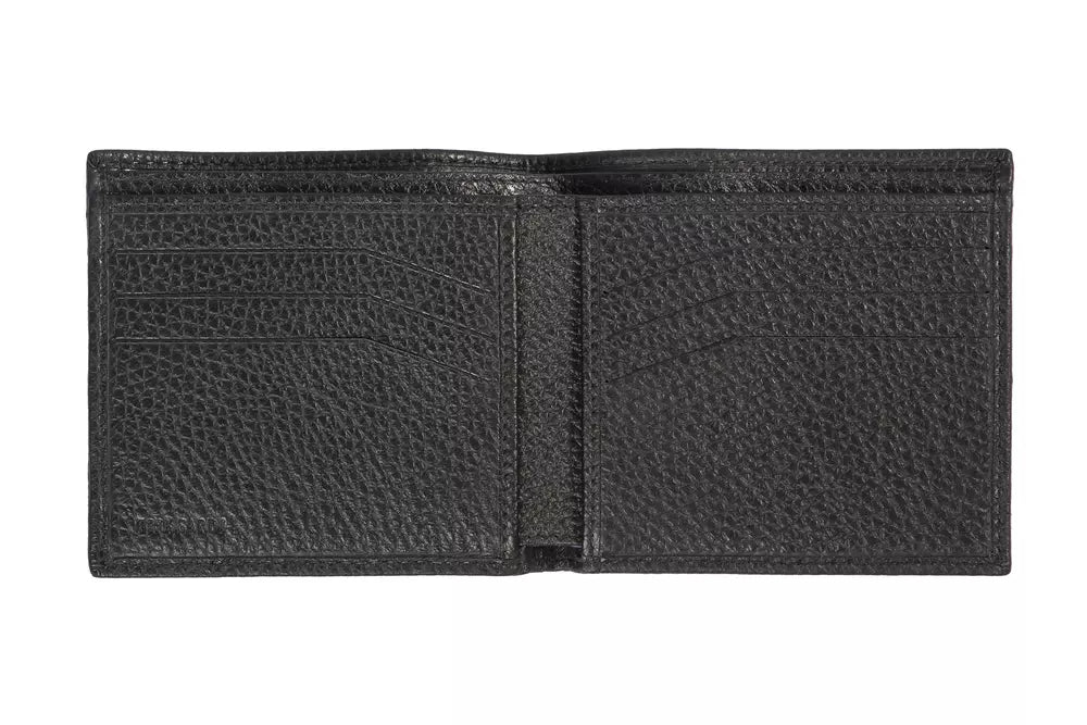 Trussardi Black Leather Men Wallet