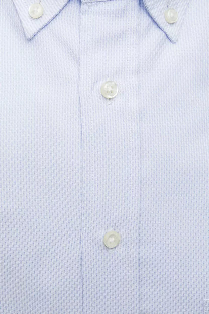 Robert Friedman Light Blue Cotton Men Shirt