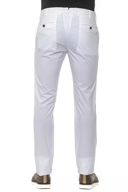 PT Torino White Cotton Men Trouser