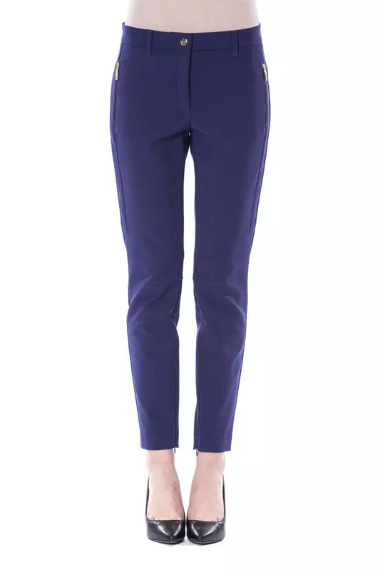 BYBLOS Blue Polyester Women Pants