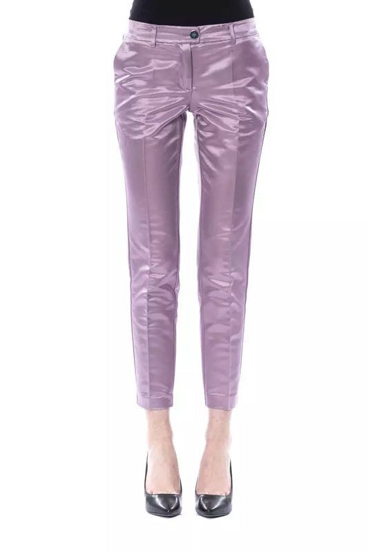 BYBLOS Purple Cotton Women Pant