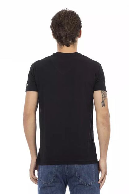 Trussardi Action Black Cotton Men T-Shirt