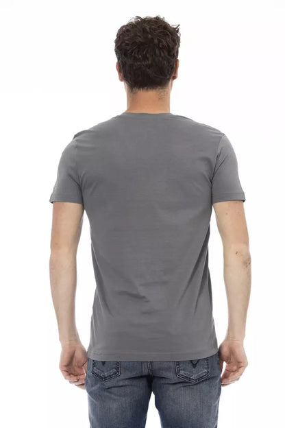 Trussardi Action Gray Cotton Men's T-Shirt