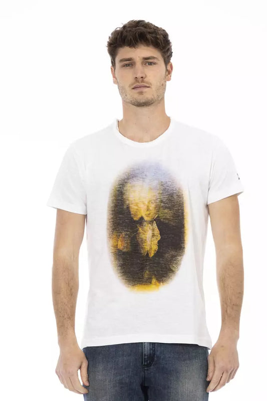 Trussardi Action White Cotton Men T-Shirt