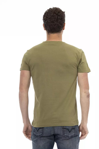 Trussardi Action Green Cotton Men T-Shirt